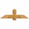 Ekena Millwork Eugene Rough Sawn Timber Gable Bracket, Western Red Cedar, 48"W x 16"H x 6"D x 6"F, 8/12 Pitch GBW048X16X0606EUG00RWR - alternate 1